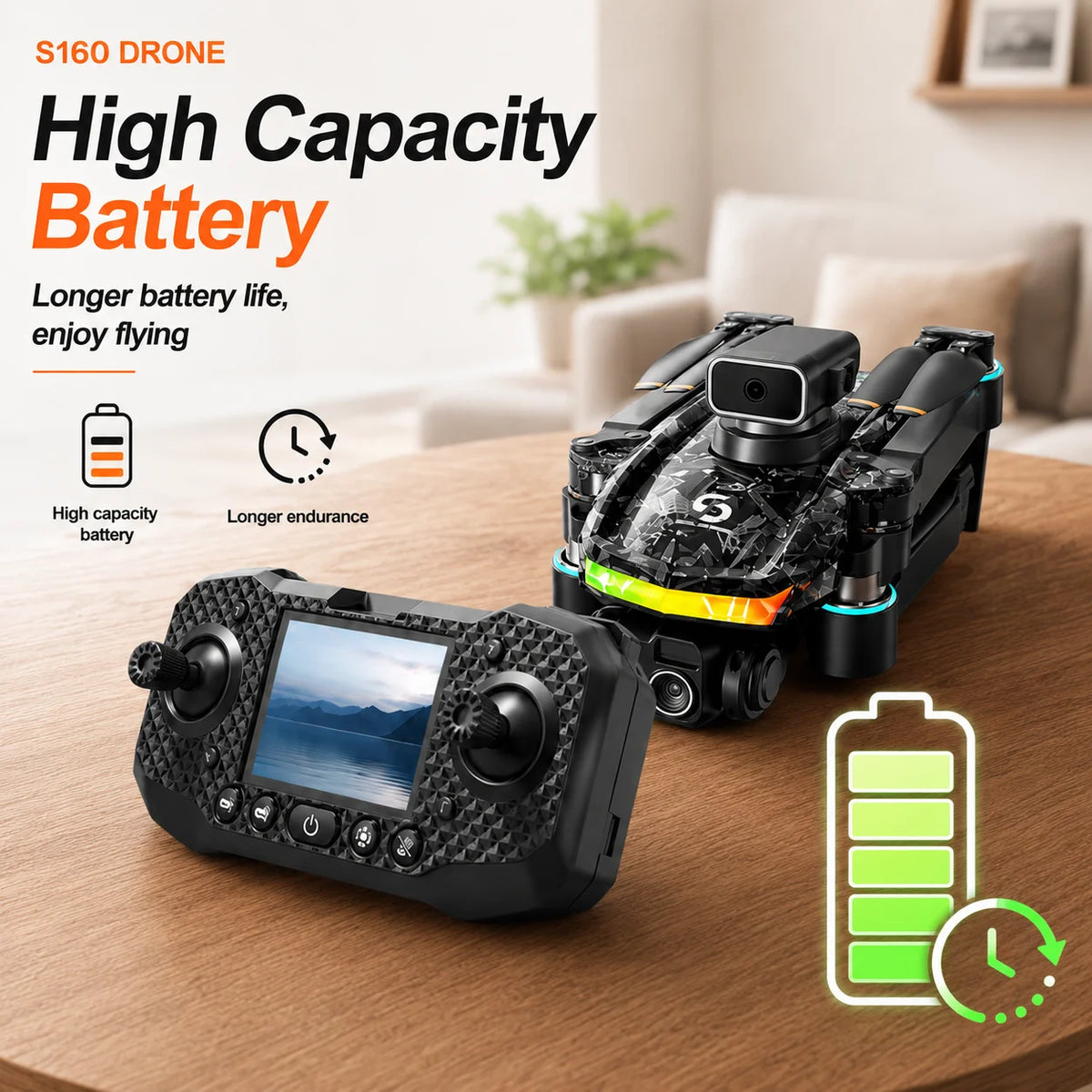 ZNLYRION Foldable Brushless Drone With Screen Remote And Obstacle Avoidance
