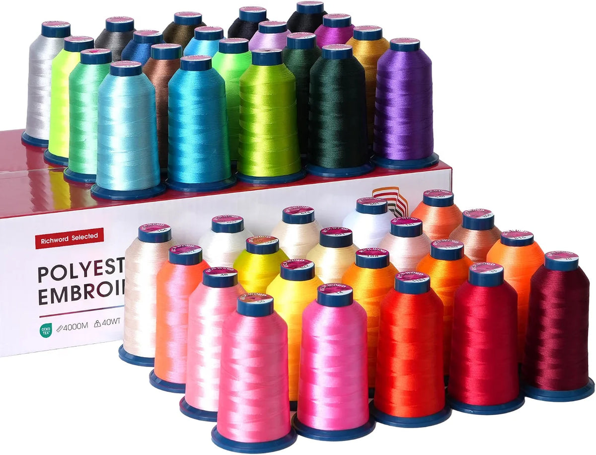 POOLIN Embroidery Supplies Bundle With Thread Stabilizer And Stitch Cover