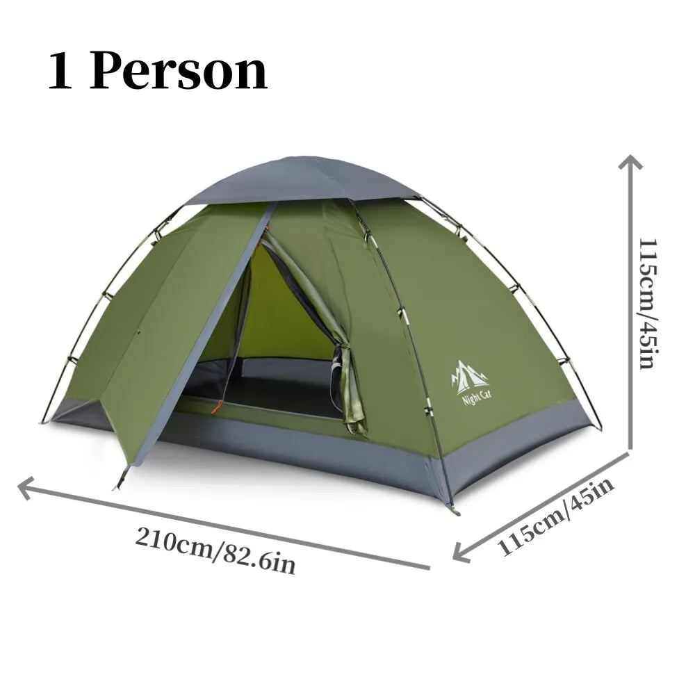 Night Cat Single Layer Backpacking And Camping Tent