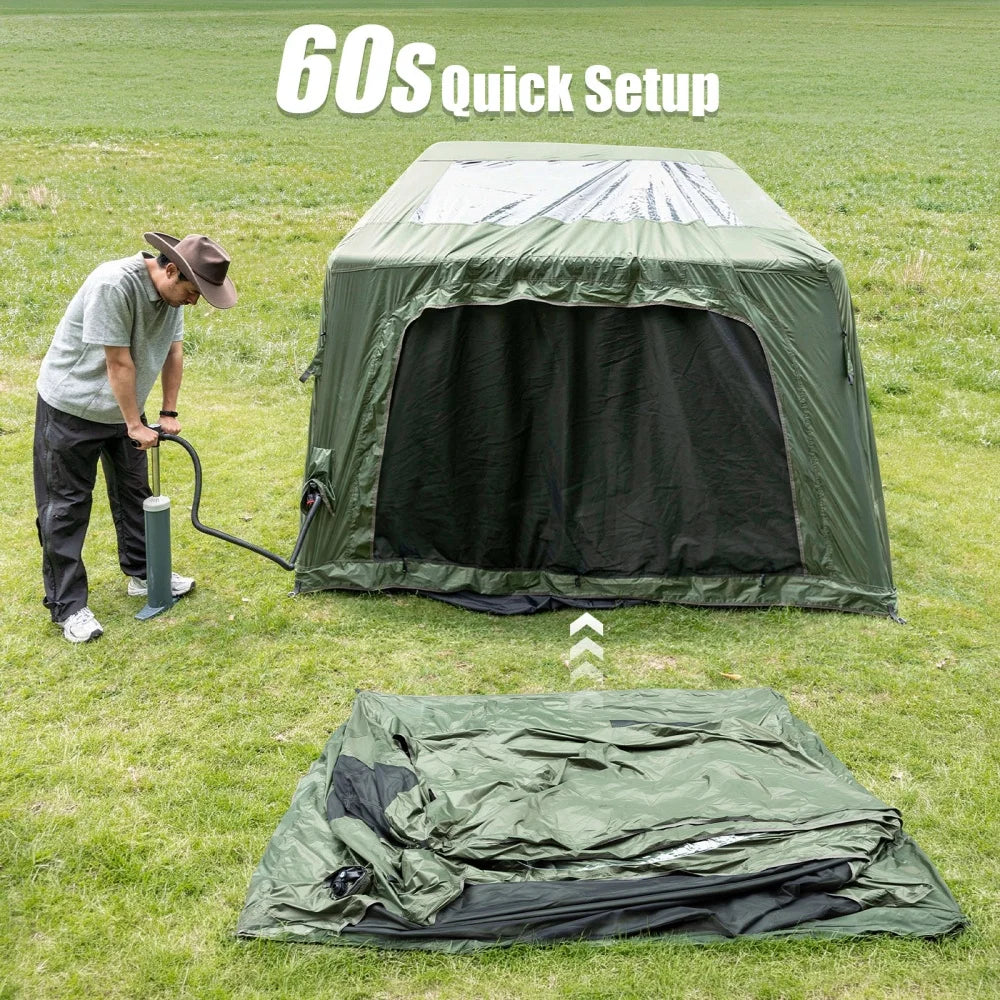 Night Cat Quick Setup Inflatable Camping Tent With Awning