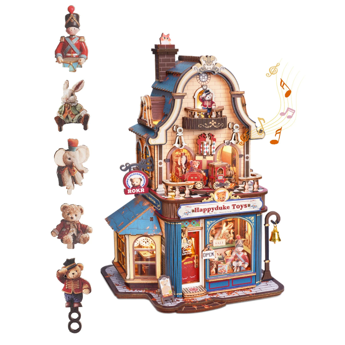ROKR Wooden Music Box Building Kit With LED Light DIY