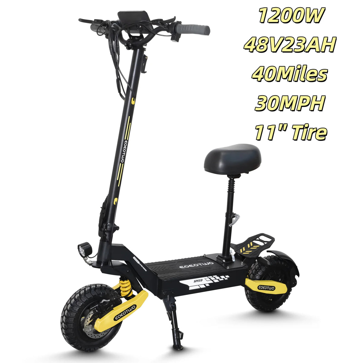 EOEOTWO 1200W Off Road Electric Scooter for Adults 30 MPH