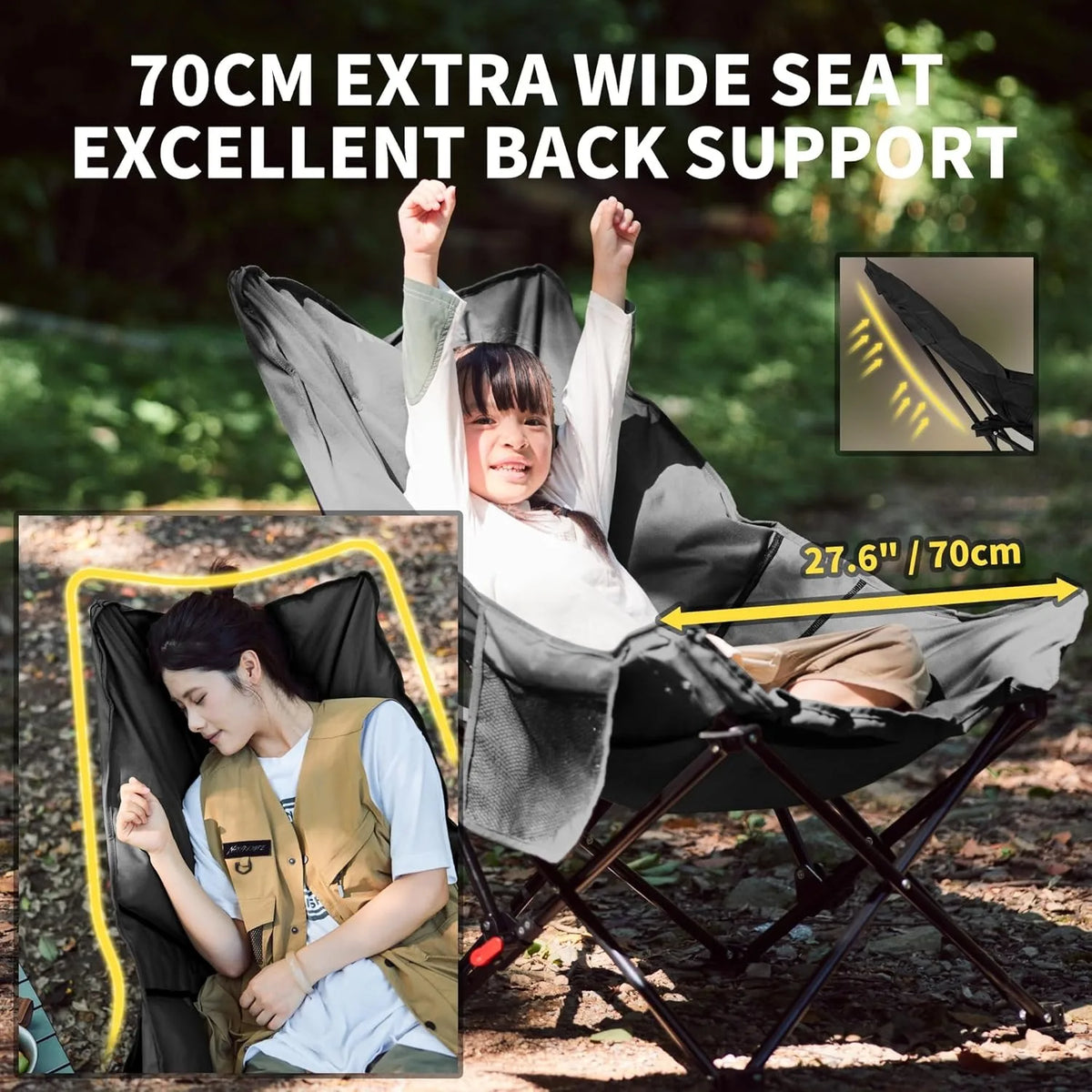 Naturehike Outdoor Folding High Back Camping Chair