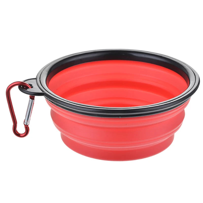 Portable Silicone Collapsible Travel Pet Food Bowl For Dogs And Cats