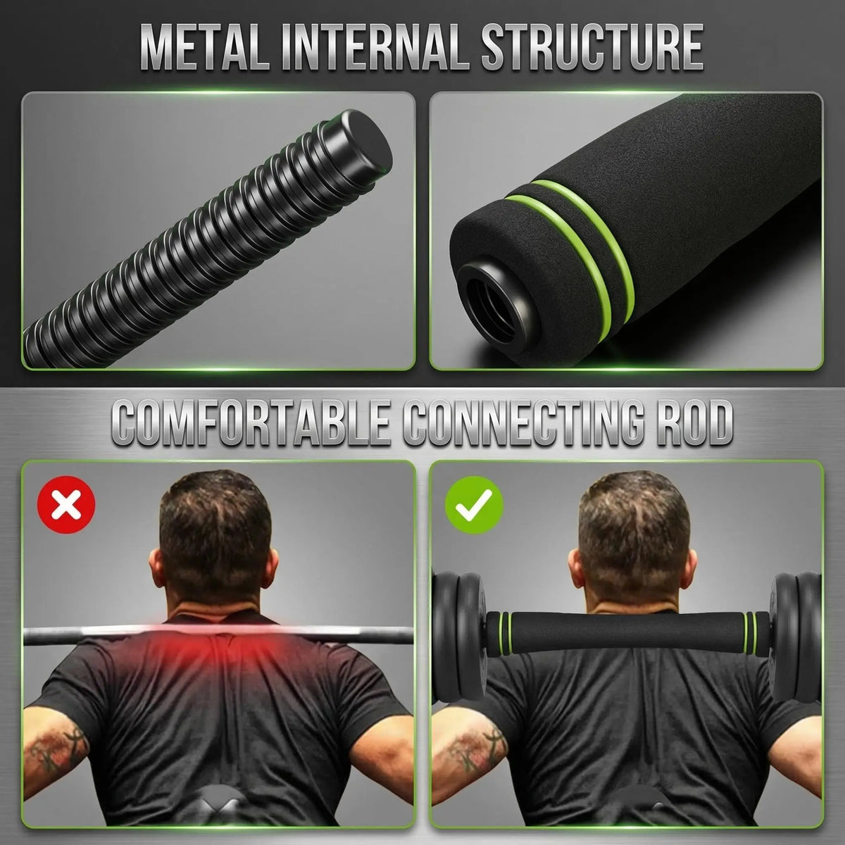Adjustable Dumbbell And Barbell Weight Set For Home Gym Fitness