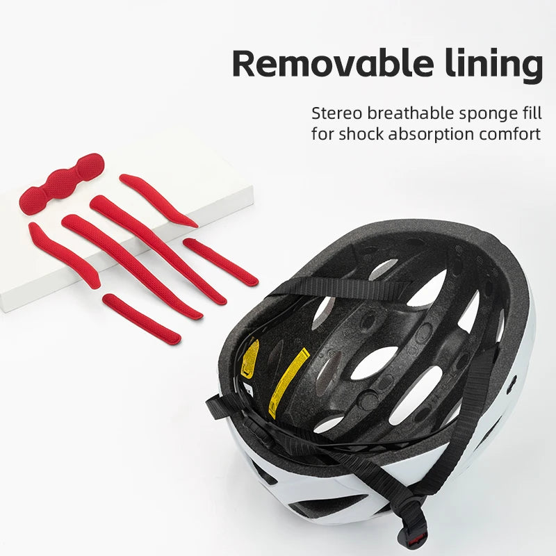 Rockbros Lightweight Ventilated Cycling Helmet With Safety Goggles