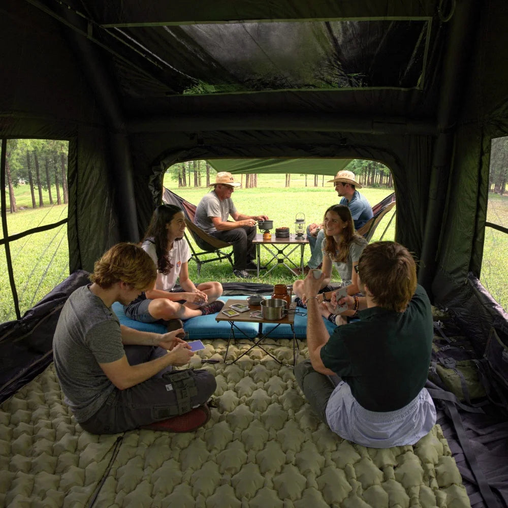 Night Cat Quick Setup Inflatable Camping Tent With Awning