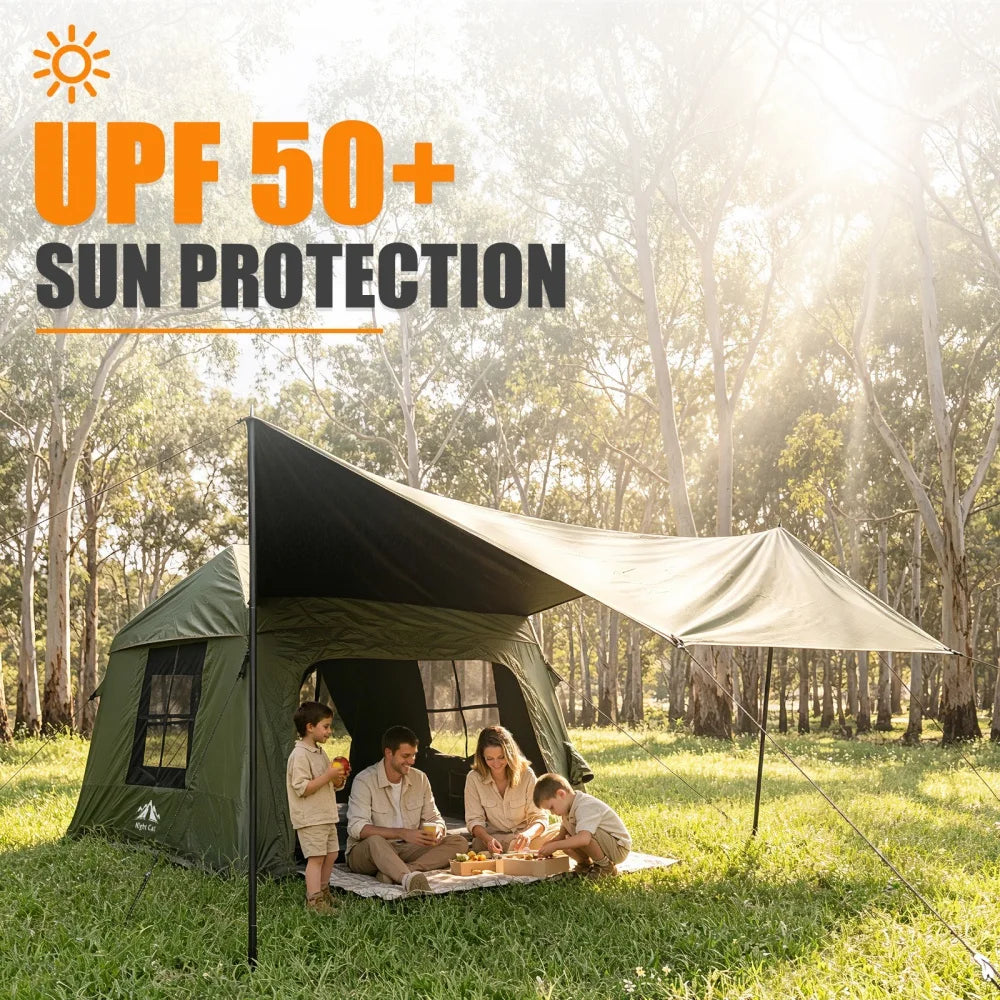 Night Cat Quick Setup Inflatable Camping Tent With Awning