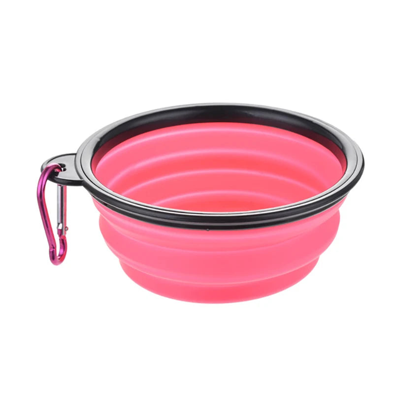 Portable Silicone Collapsible Travel Pet Food Bowl For Dogs And Cats