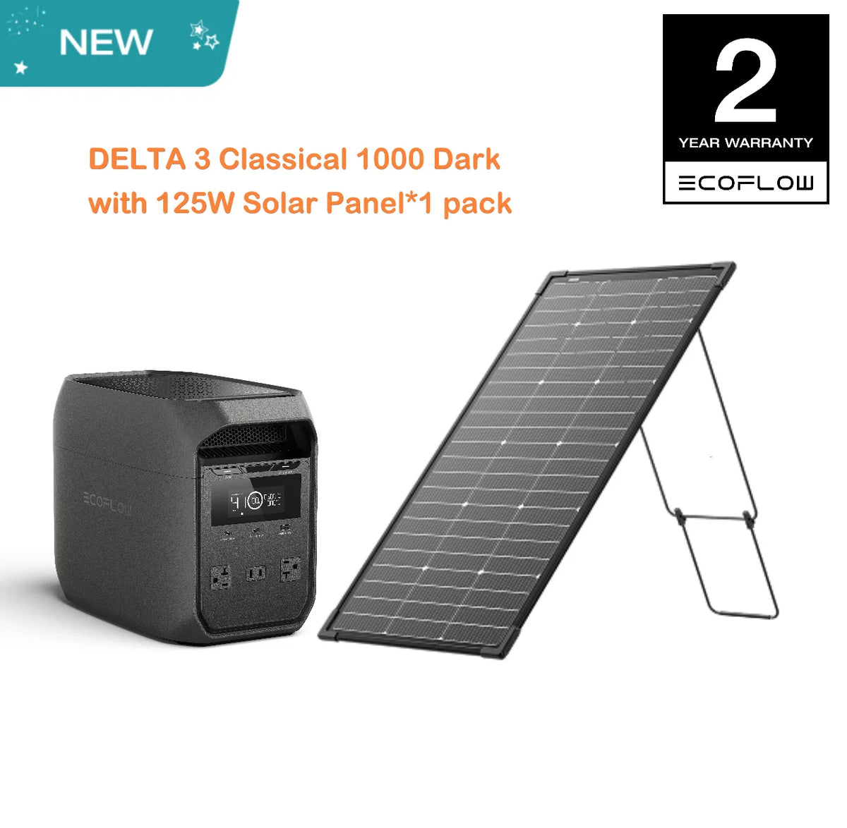 EcoFlow DELTA 3 Portable Solar Generator Power Station