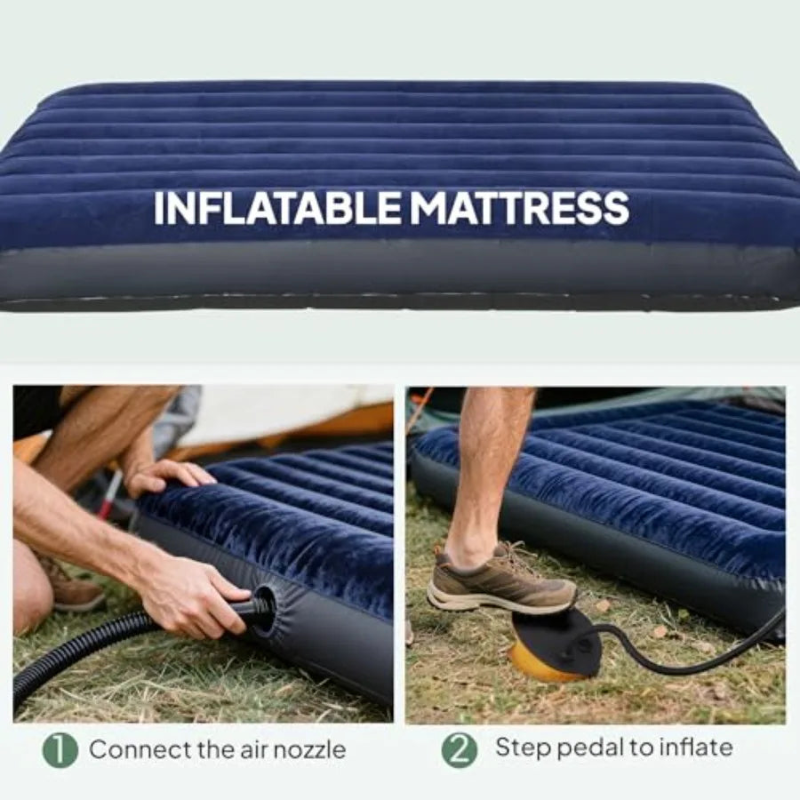 Premium Two Person Foldable Camping Cot Tent With Air Mattress