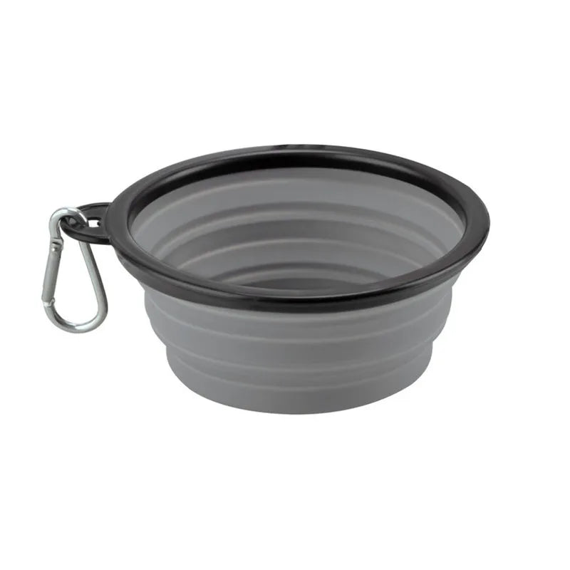Portable Silicone Collapsible Travel Pet Food Bowl For Dogs And Cats