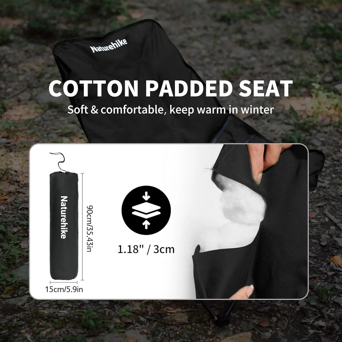 Naturehike Outdoor Folding High Back Camping Chair