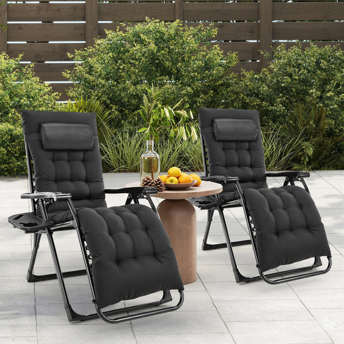 JHK Zero Gravity Recliner Chair With Cup Holder And Cushion
