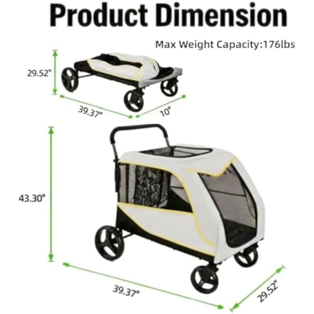 Garvee Foldable Breathable Pet Stroller for Dogs and Cats