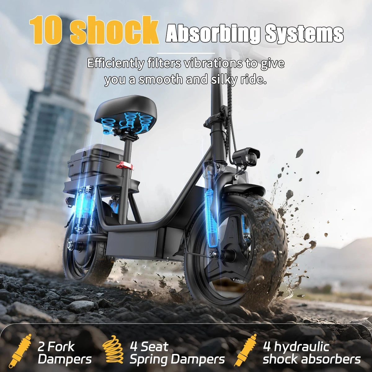 UPlee GQ8 Folding Electric Bike With 500W Peak Motor