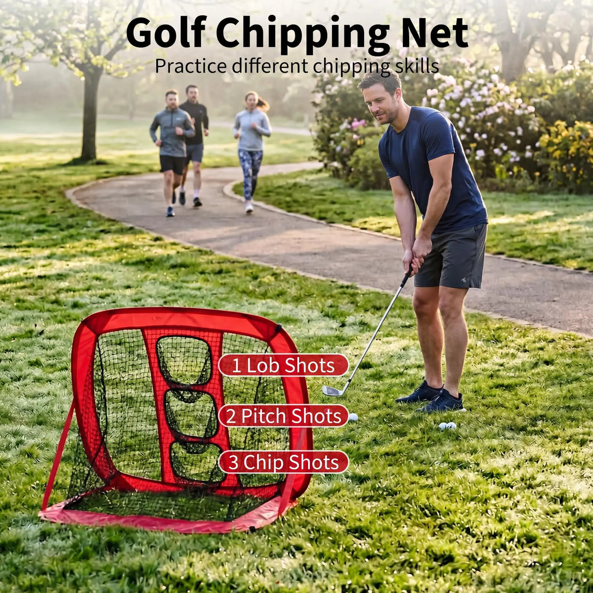 HiMISS Golf Practice Hitting Net With Turf Mat And Bag