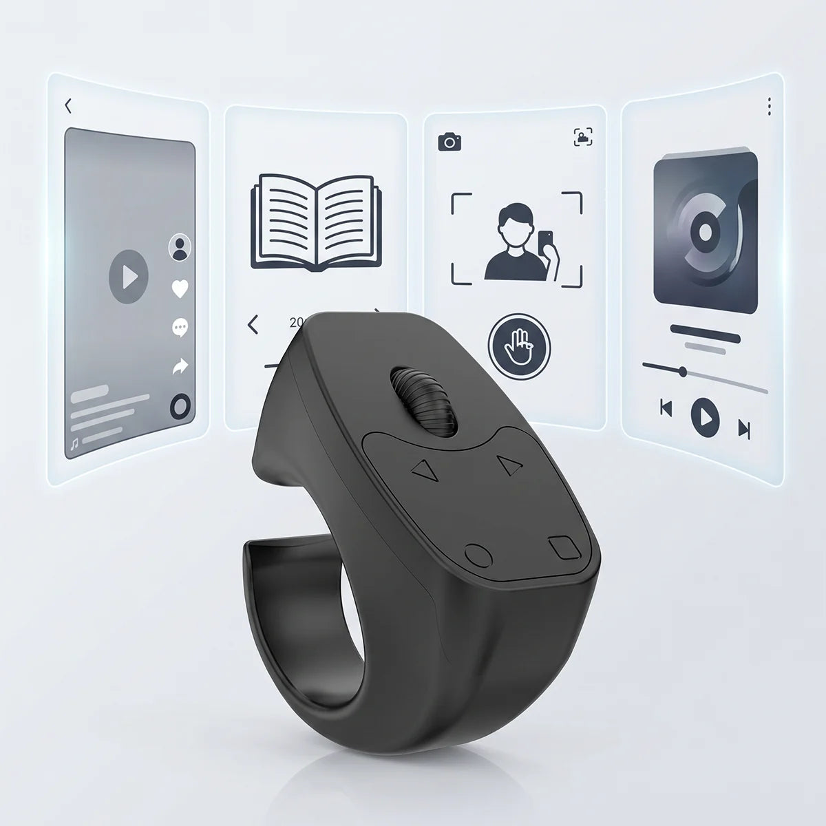 Ergonomic Bluetooth Wearable Ring Remote Control For Handheld Devices