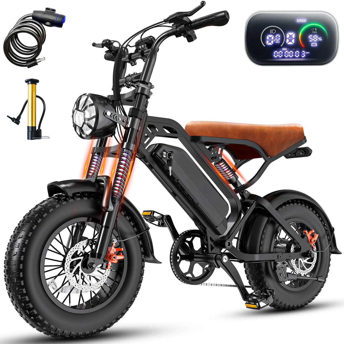 FURIDER All Terrain Electric Bicycle With 1200W Peak Motor