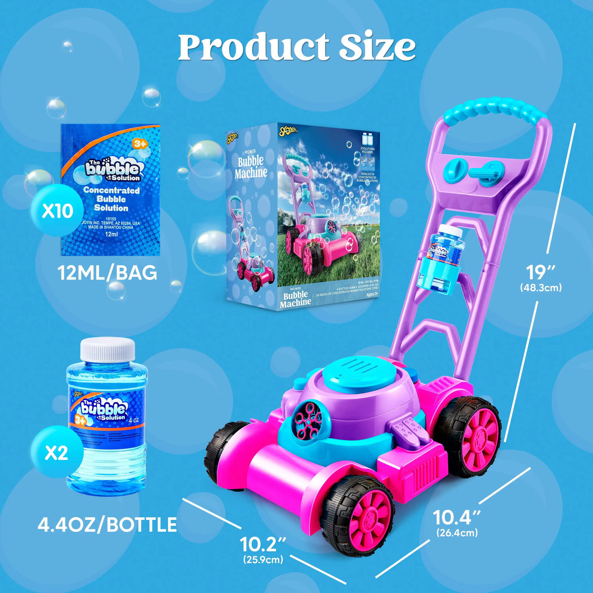 Joyfy Bubble Lawn Mower Outdoor Bubble Machine For Kids