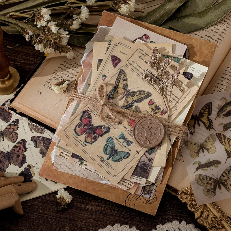 Yoofun Vintage Mushroom Plant And Butterfly Stickers For Journals