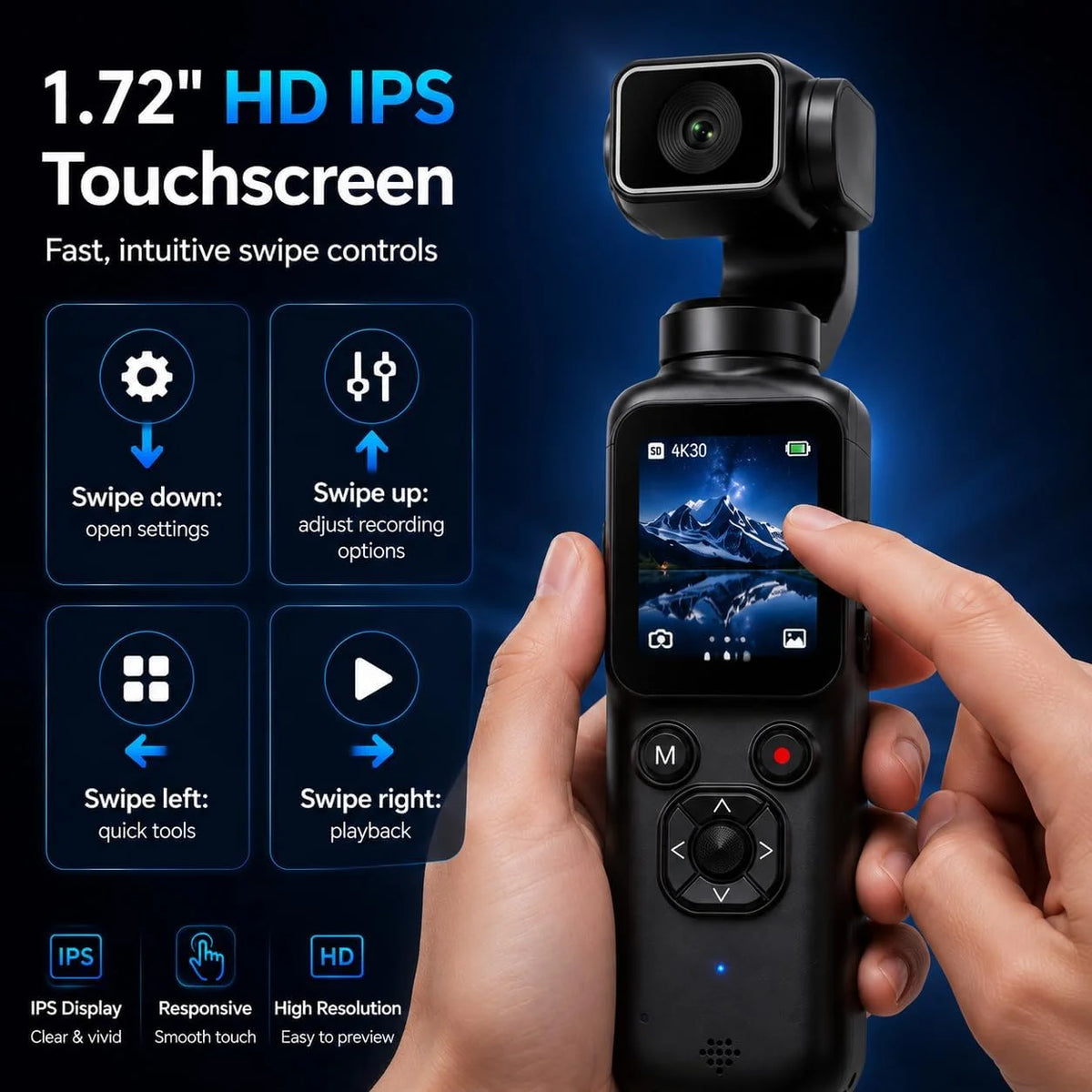 Kaysunlink 4K Pocket Vlogging Camera With Autofocus Touch Screen