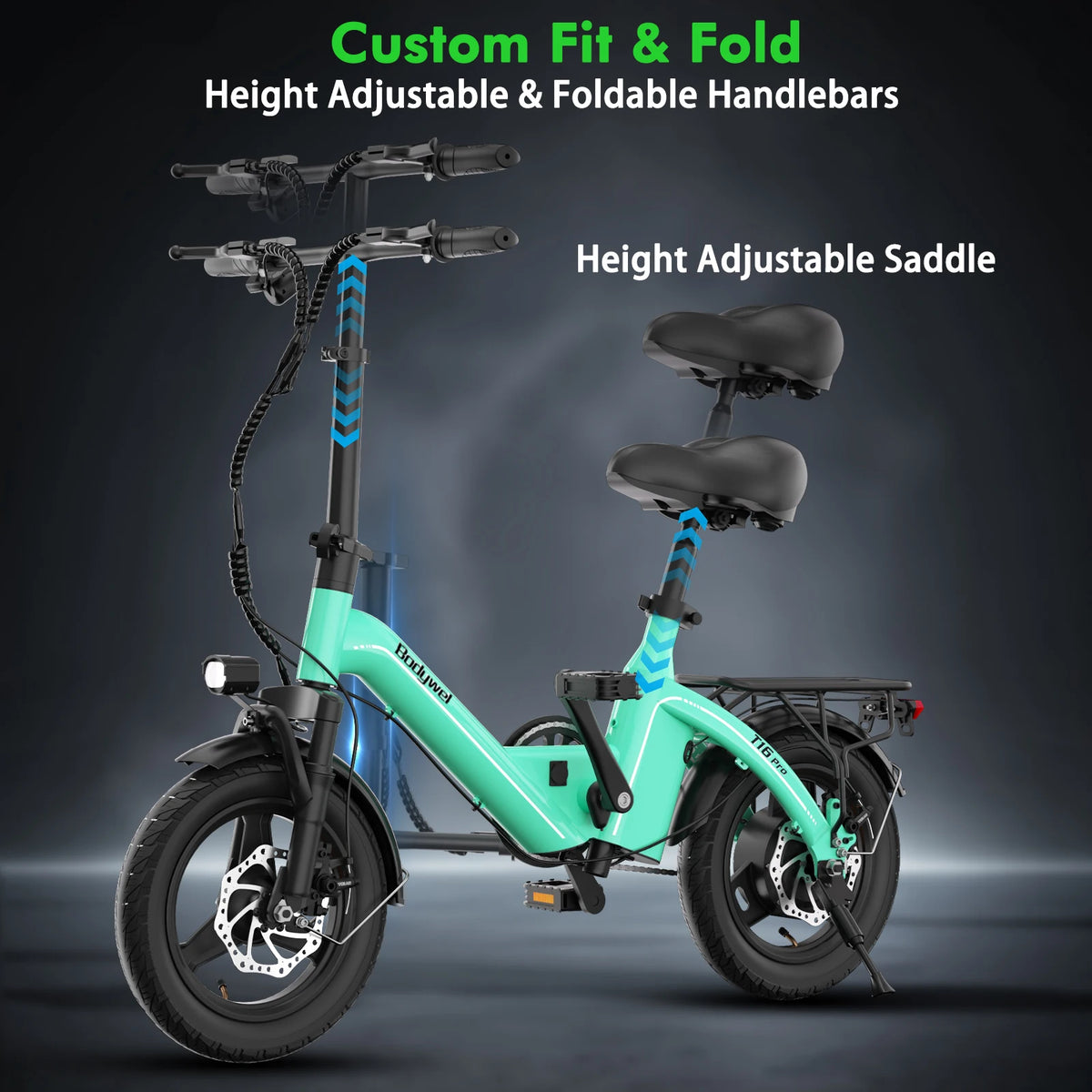 Bodywel T16Pro Foldable Electric Bike For Adults With Brushless Motor