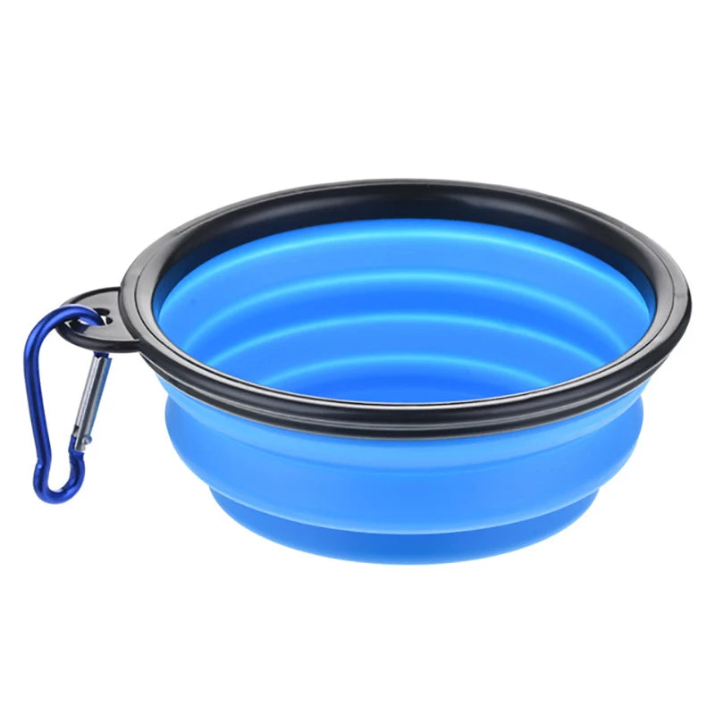 Portable Silicone Collapsible Travel Pet Food Bowl For Dogs And Cats