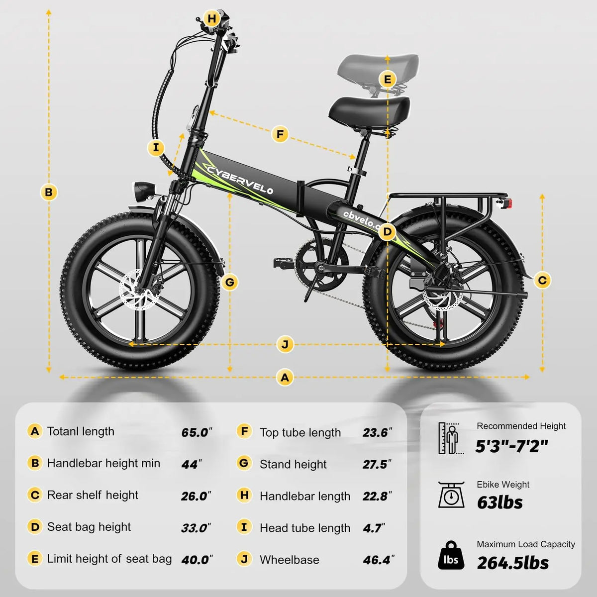 CBVELO EK5 Foldable Electric Mountain Bike With Long Range Battery