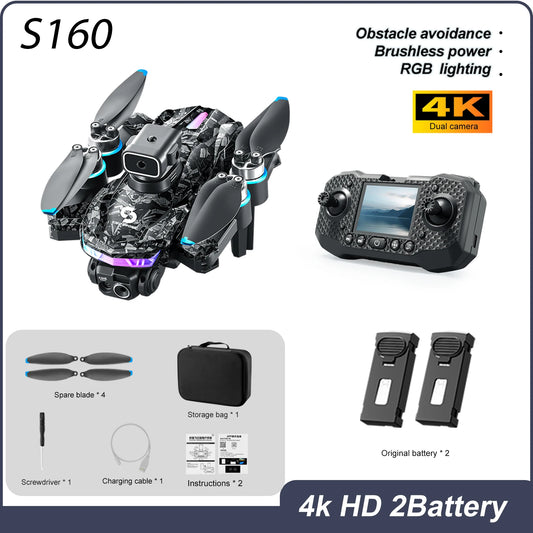 ZNLYRION Foldable Brushless Drone With Screen Remote And Obstacle Avoidance