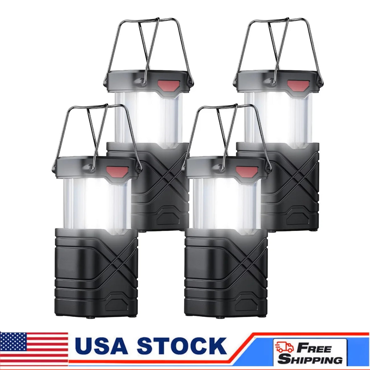 Collapsible Rechargeable Solar Camping Lantern With Led Flashlight