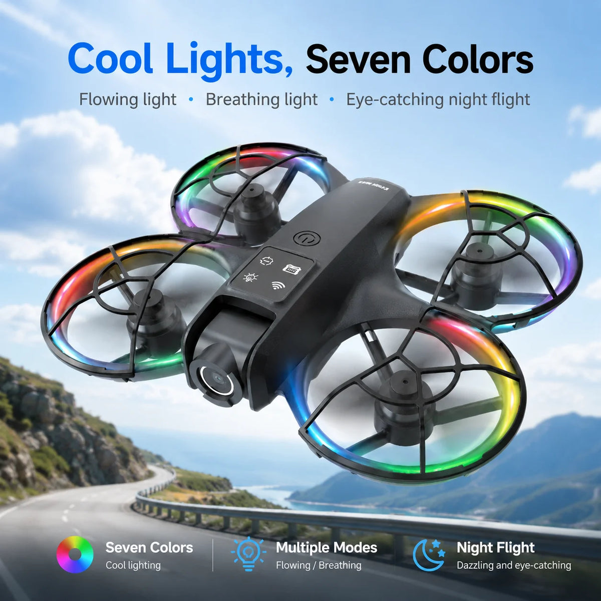 ZNLYRION K200MAX Drone With 180 Degree Camera And LCD Screen