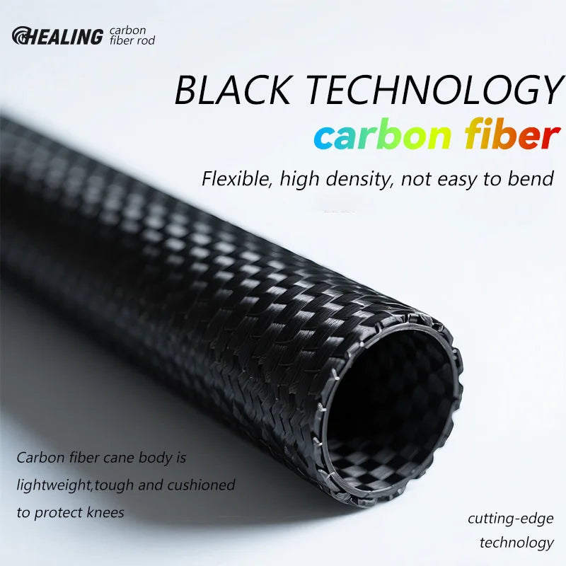 OKHEALING Carbon Fiber Foldable Trekking Poles Ultra Light Hiking Sticks