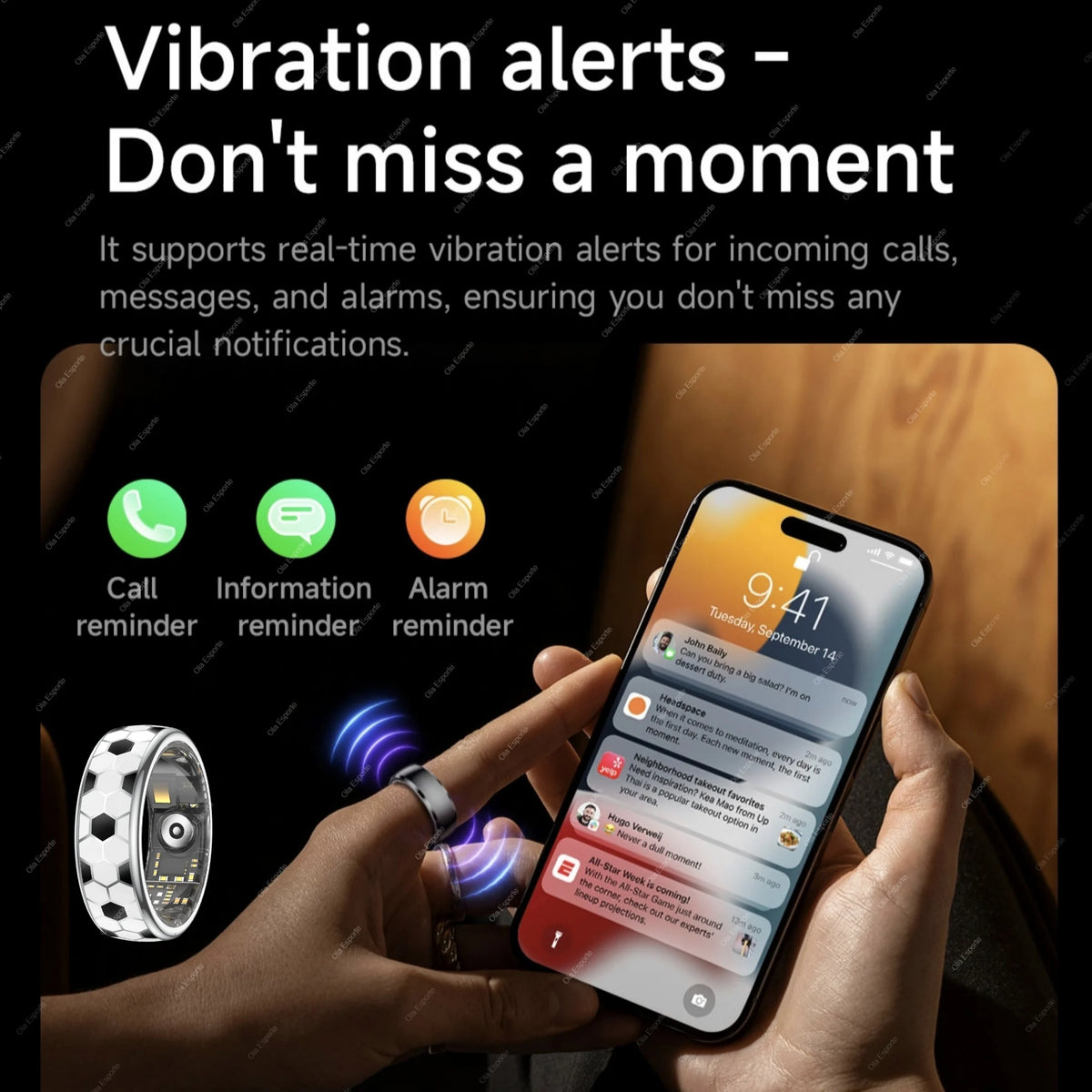 Ola Esporte Smart Ring Health Monitor With Gesture Control