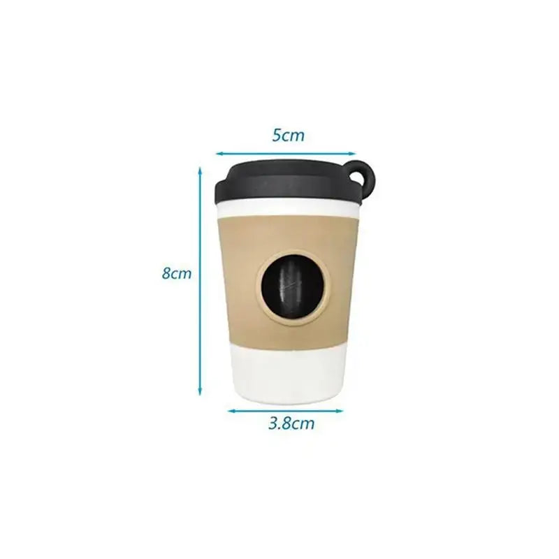 Portable Pet Poop Trash Can Dispenser Creative Coffee Cup Dog Garbage Storage Design Outdoor Dog Walking Garbage Bag Storage Box