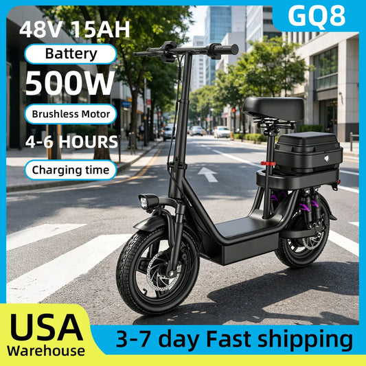 UPlee GQ8 Folding Electric Bike With 500W Peak Motor