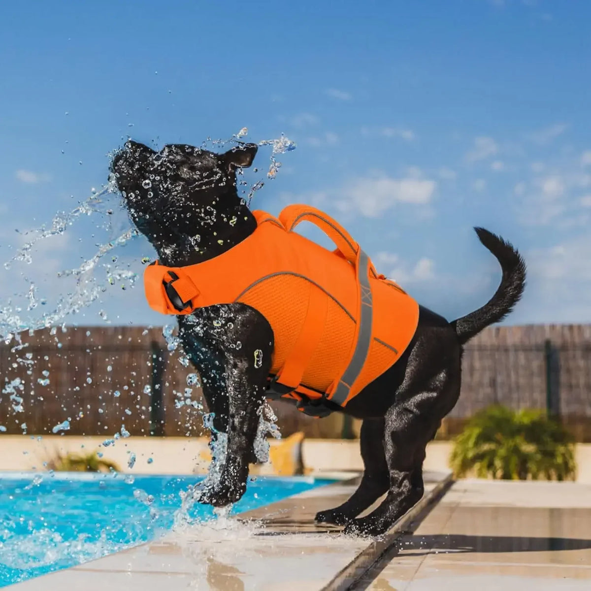 Bxx Durable Dog Life Jacket Featuring Ergonomic Handle For Swimming