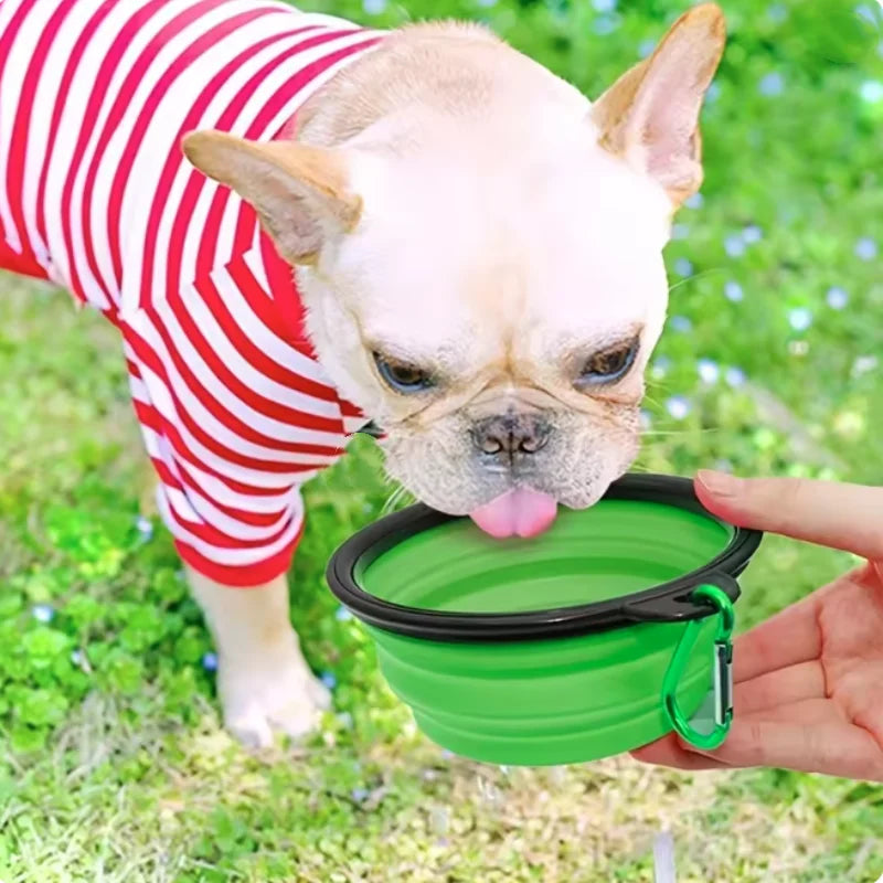 Portable Silicone Collapsible Travel Pet Food Bowl For Dogs And Cats