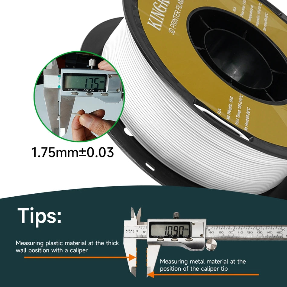 KINGROON Standard PLA Filament For Reliable 3D Printing