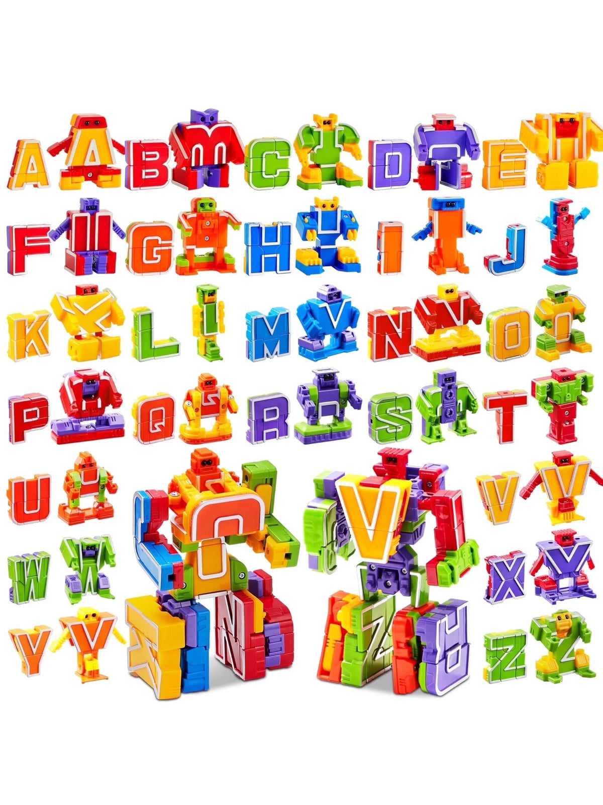 Joyfy Alphabet Bots Transforming Robot STEM Building Toy Set