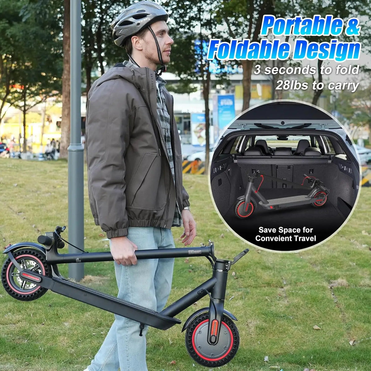 OBX Foldable Electric Scooter With App And Powerful 350W Motor