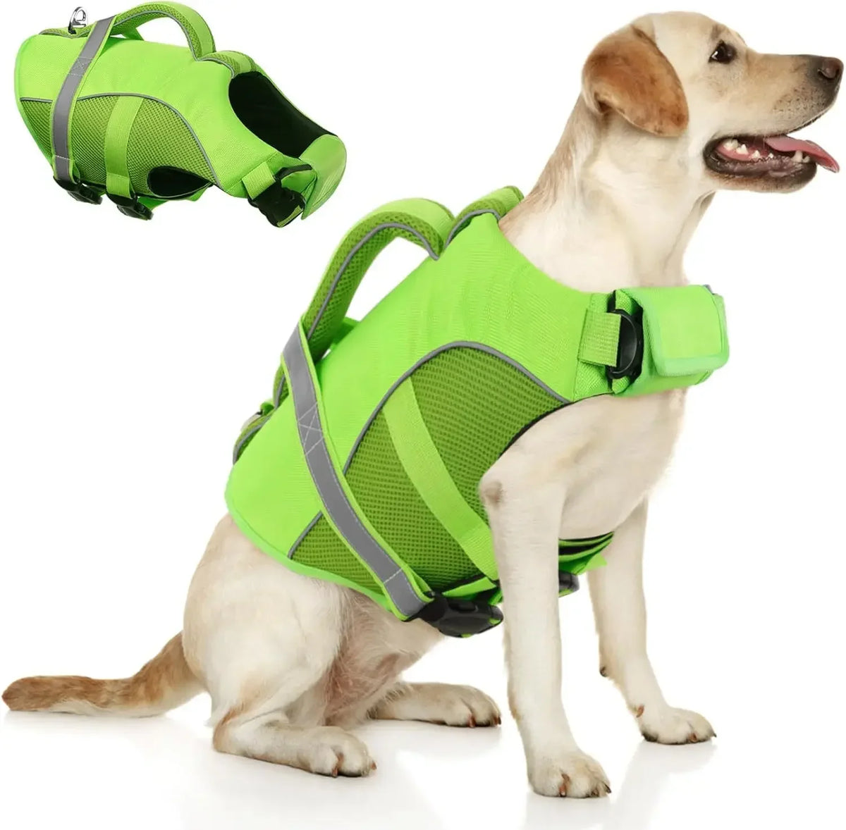Bxx Durable Dog Life Jacket Featuring Ergonomic Handle For Swimming