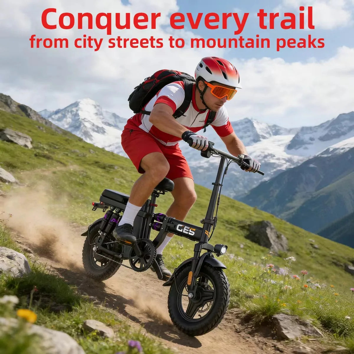 UPlee GE5 Folding Electric Bike With Extended Riding Range