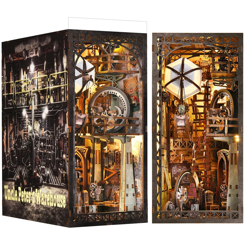 ASLOWSNAIL Makers Workshop DIY Wooden Book Nook Kit Model