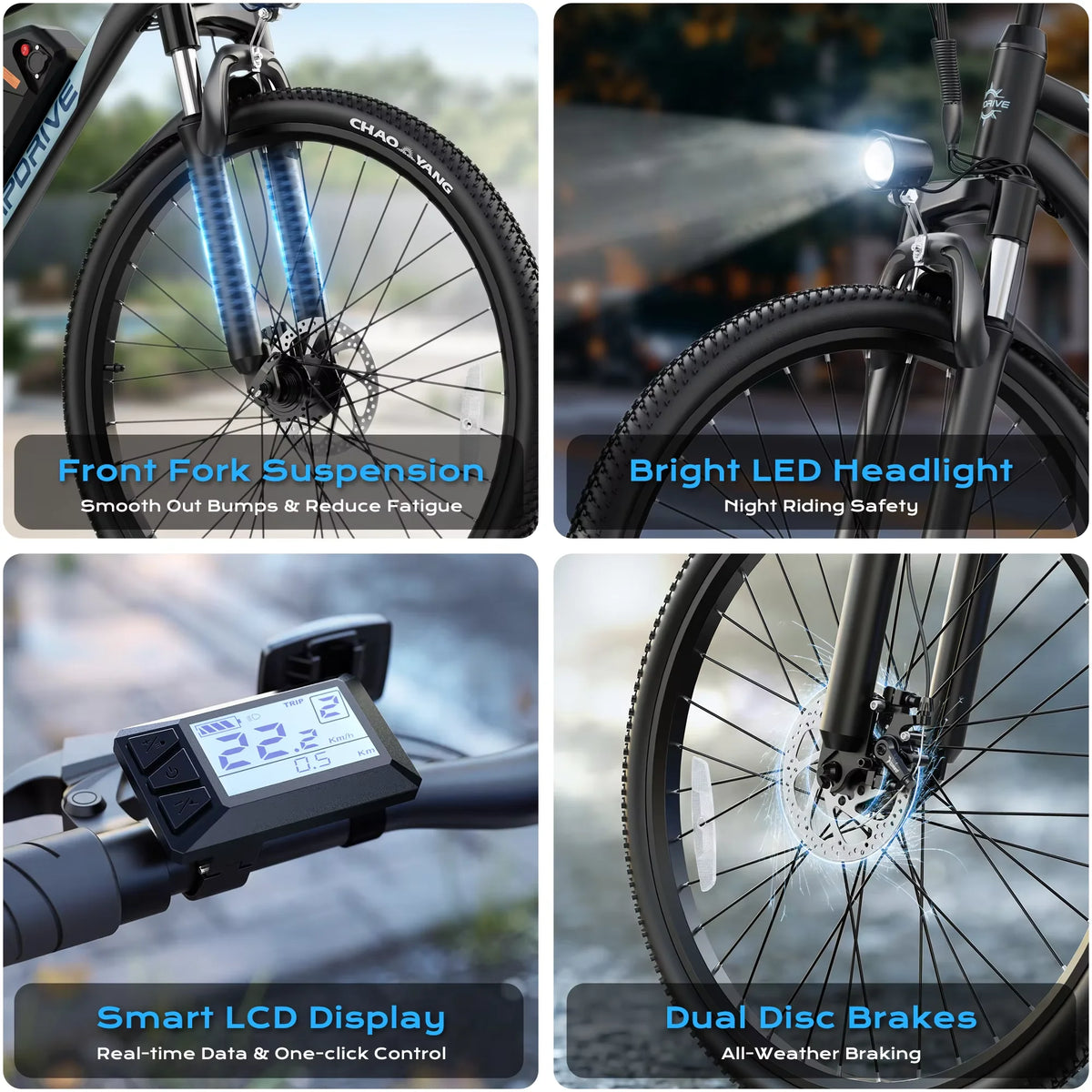 VIPDRIVE Defier 1.1 Adult Electric Mountain And Road Bike