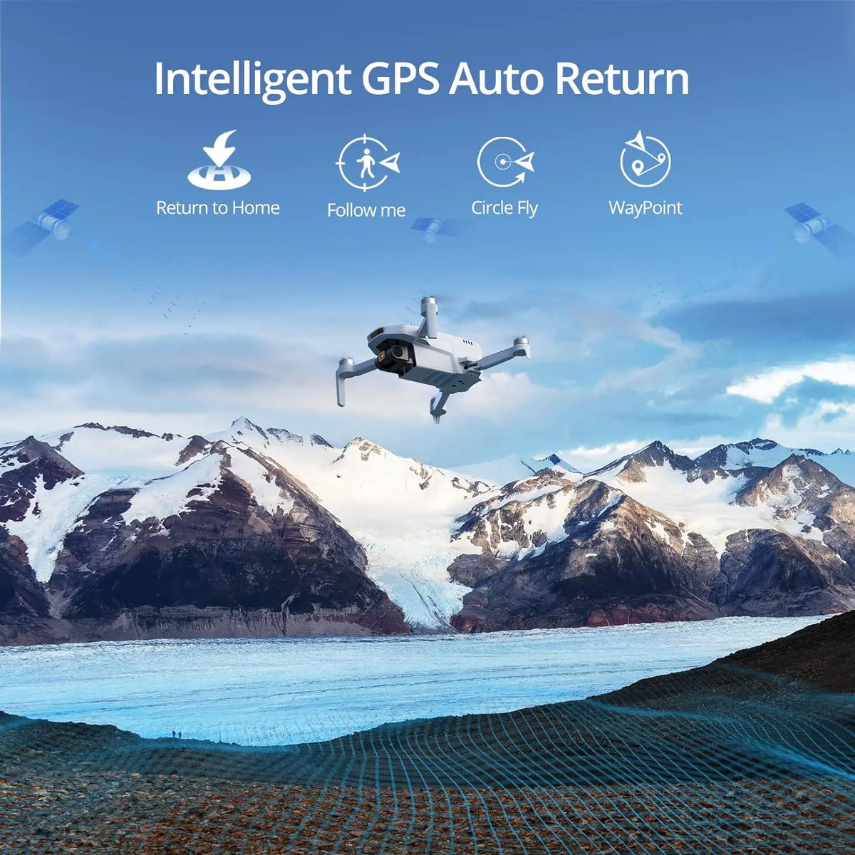 Potensic 4K GPS Drone With Single Axis Gimbal Camera