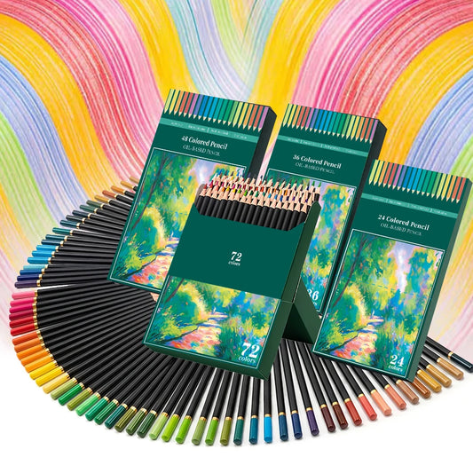 Ccfoud Oil Based Colored Pencils Set For Art Drawing Sketching