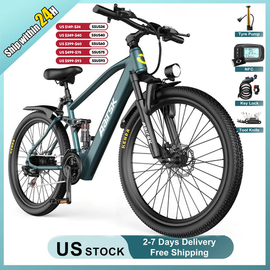 750W Electric Mountain And City Bike With Shimano 21 Speed
