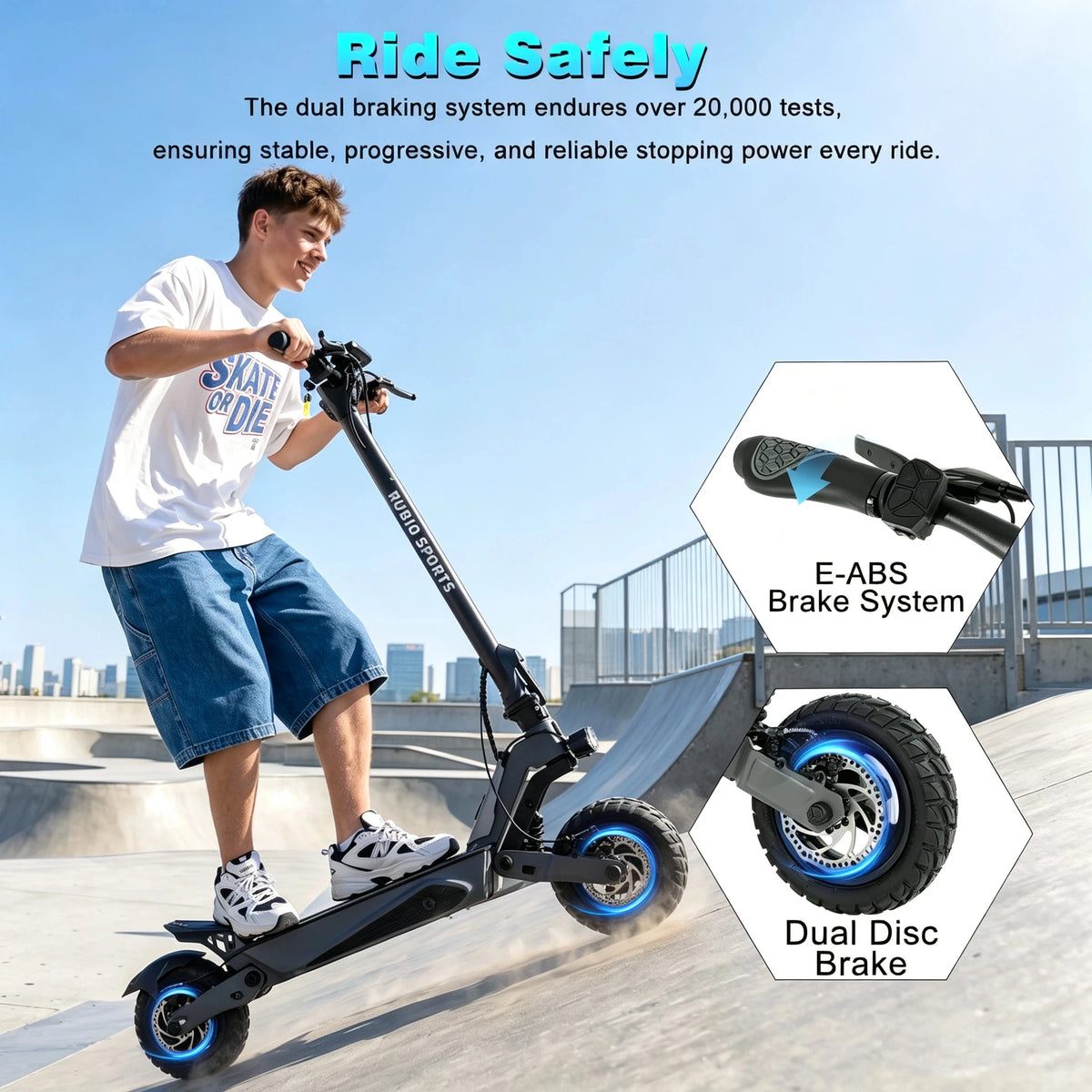 BIkydom Foldable Electric Scooter For Adults With Long Range Battery