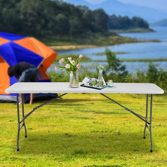 JHK Folding Camping Table With Carry Handle And Safety Lock
